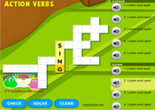 Action Verbs Present Simple Crossword Puzzle Online