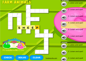 Farm Animals Crossword Puzzle Online