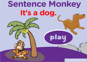 Farm Animals Sentence Monkey Game