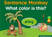Colors Sentence Monkey Game