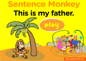 Family Members Sentence Monkey Game