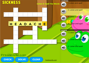 Health Problems Vocabulary Crossword Puzzle Online
