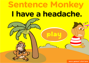 Health & illness Sentence Monkey Game