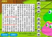 Jobs and Occupations Vocabulary Word Search Puzzle Online