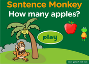 How Many: Numbers Sentence Monkey Game