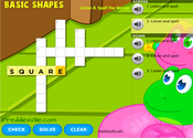 Shapes Vocabulary Crossword Puzzle Online