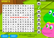 Sports Vocabulary Word Search Puzzle Online