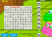 Toys Vocabulary Word Search Puzzle Online