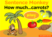 Vegetables Sentence Monkey Game