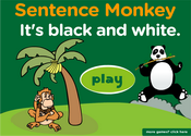 Zoo Animals Sentence Monkey Game
