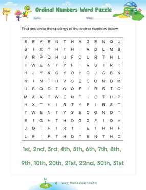 ordinal numbers