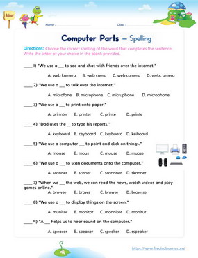 computer parts spelling