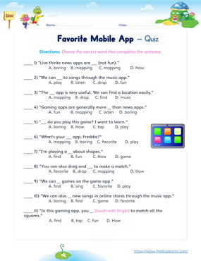 favorite mobile app quiz