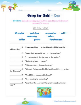 going for gold quiz