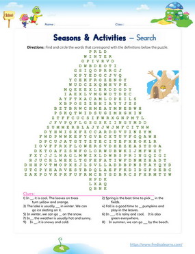 seasons activities search