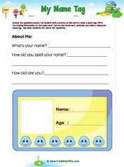 Making Name Card Worksheet