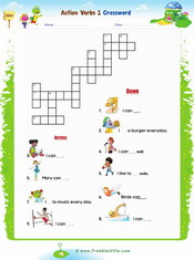 Action verbs Crossword 1