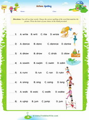 Action Verbs Word Search