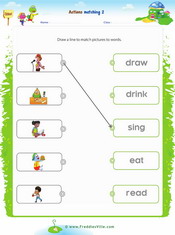 Action Verbs Matching Exercise 2