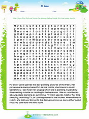 Action verbs Text Maze
