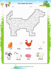 Farm Animals Word search