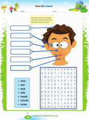 Body Parts Word Search