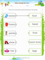 Clothes to Body Parts Matching Exercise