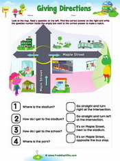 Giving Directions Worksheet