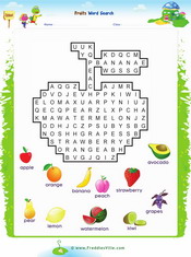 Fruits Word Search