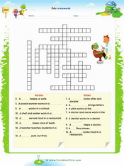 Jobs Crossword Worksheet