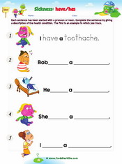 Sickness Description Worksheet