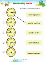 Telling Time – Quarter to/Quarter Past