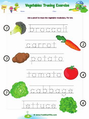 Vegetable Matching Worksheet